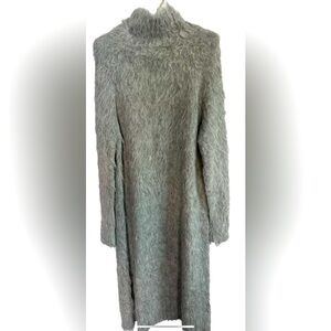 Atelier Delphine Gray Suri Alpaca Merino Wool Blend Oversized Sweater Dress XS/S